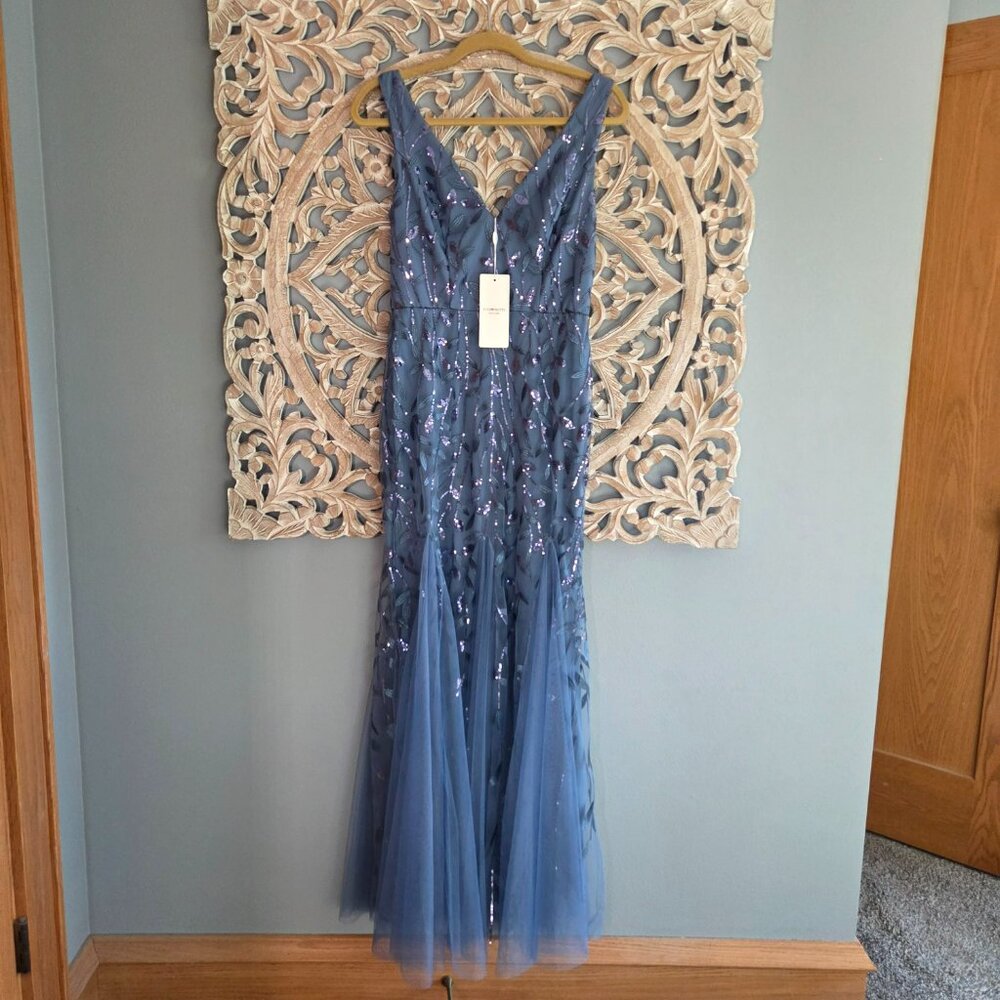 Ever Pretty Women's Double V-Neck Fishtail Sequin Evening Dress Size M 6 NWT's
